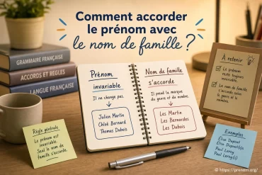 Comment accorder le prénom avec le nom de famille ?