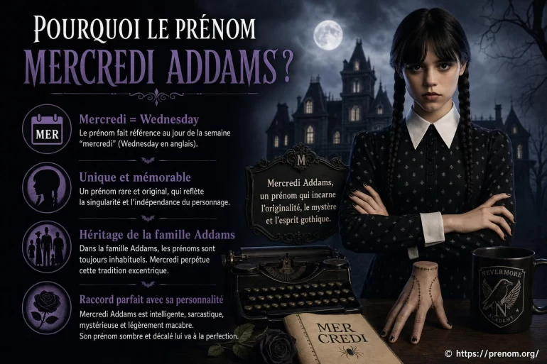 Pourquoi le prénom Mercredi Addams suscite-t-il autant de curiosité ?