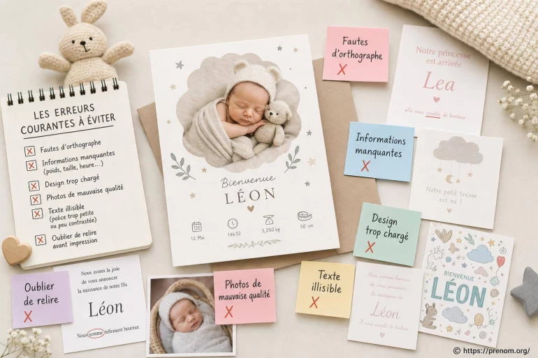 Faire-part de naissance : quelles erreurs éviter pour un joli souvenir