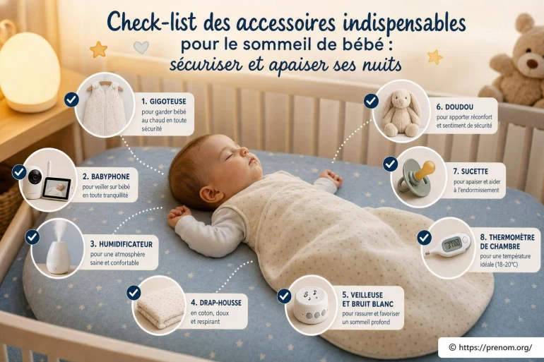 Check-list des accessoires indispensables pour le sommeil de bébé : sécuriser et apaiser ses nuits