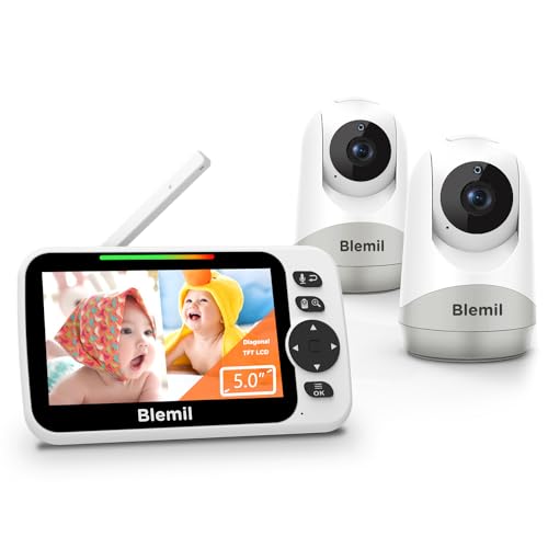 Babyphone Caméra Moniteur vidéo pour bébé avec 2 caméra et A