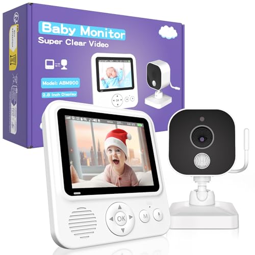 OBVHNUA Babyphone Camera Bébé 2,8 720P LCD Moniteur Vidéo 15