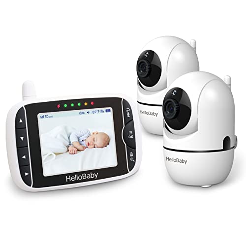 HelloBaby Babyphone Caméra Moniteur Vidéo 3,2 inches LCD Bab