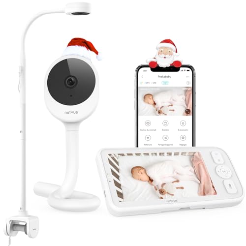 NETVUE Babyphone Caméra Intelligent avec 4 en 1 Support Baby