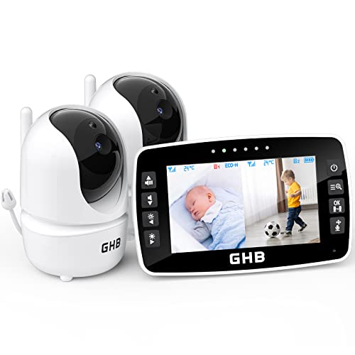 GHB Babyphone Caméra Babyphone Vidéo Écran LCD 4.3 inches Ca